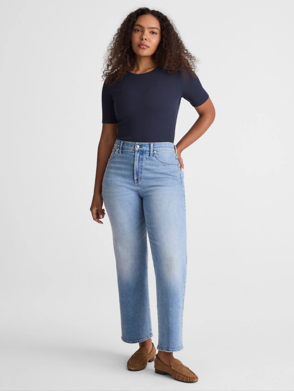 Madewell The Curvy Perfect Vintage‎ Wide-Leg Crop Jeans Raebeook Wash Size 29P